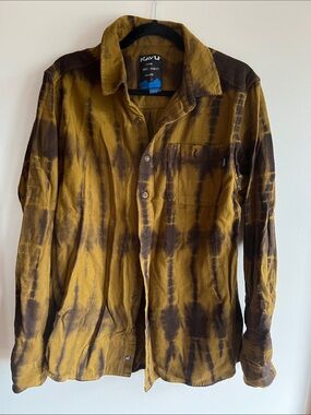 Kavu Mustard & Blue Logo Patch Jacket